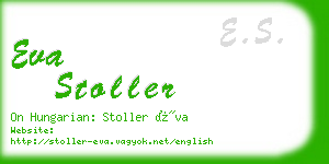 eva stoller business card